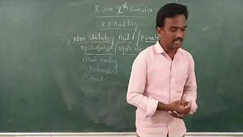 Private/ Non statutory audit ( Types of Auditing)