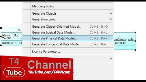 T4vn.com - Vẽ mô hình CMD/PDM cùng 1 số tùy chỉnh trong 5 phút 30 giây với PowerDesginer 16.1