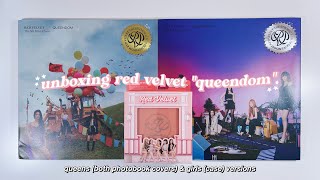 unboxing red velvet "queendom" albums ✯ queens photobook & girls case versions !