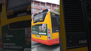 Odjazd Scani City Wide 12 CNG Na Lini 122 #4515 z przystanku Księdza Popiełuszki