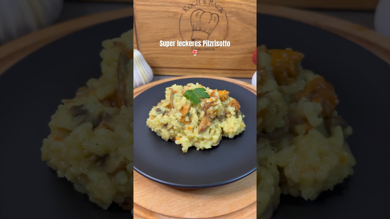 Super leckeres &amp; einfaches Pilzrisotto🍄 #rezept #shorts - YouTube