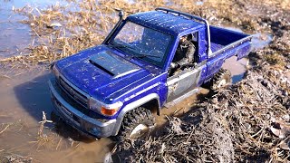 Toyota Land Cruiser LC70 gets MUDDY in CHOCOLATE MiLK! Boom Racing BRX01 | RC ADVENTURES