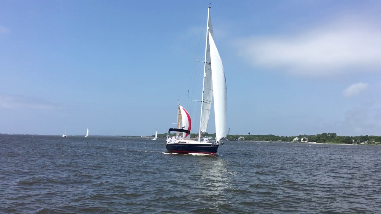Southport Y.C. - N.C. 2017 PHRF 1 - Hunter Legend 40.5 NAOS leading Hunter 27 Invictus