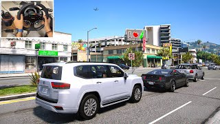 GTA 5 – Luxury Private Taxi Job with Toyota Land Cruiser LC300 | Steering Wheel Gameplay screenshot 2