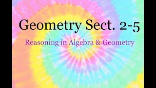 Geometry 2.5 - Reasoning in Algebra & Geometry