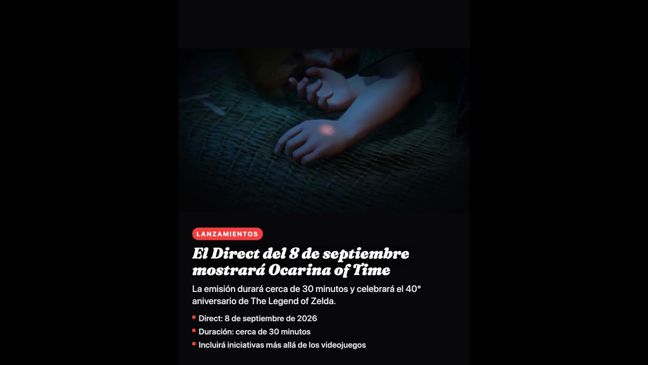 El Direct del 8 de septiembre mostrará Ocarina of Time