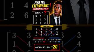 Stop Using Cofactors! Solve 3x3 Determinants in Seconds ⚡️ #maths