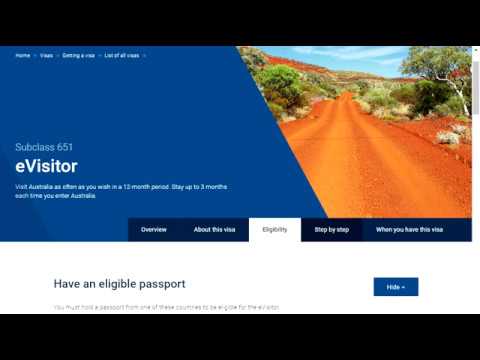 Subclass 651 eVisitor Visa Australia Step by Step Full Information