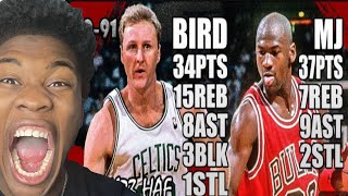 Michael Jordan vs Larry Bird Highlights (1991) - 71pts, Crazy Battle! Must Watch! | REACTION