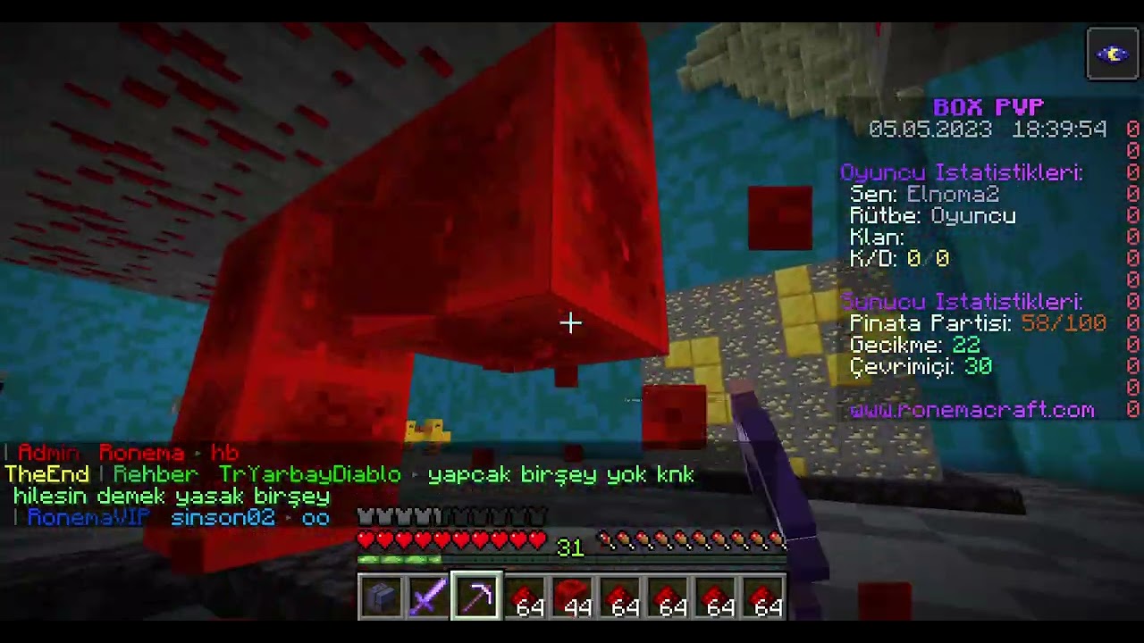 RonemaCraft oynadık kasıldık kılıcm max taş yaptık  #RonemaCraft #minecarft #sunucular #boxpvp