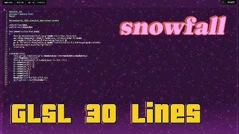 GLSL snowfall code simplified shader dot flow on p5.js :Lv.1 2.5D generative art 30lines