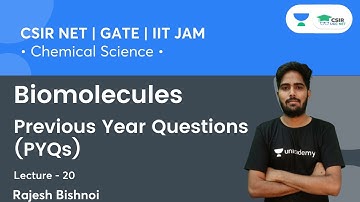 Previous Year Questions (PYQs) | Biomolecules | CSIR NET 2021 | GATE | IIT JAM | By Rajesh Bishnoi