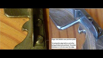 Singer 201 modification of Bobbin Case Position Plate