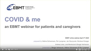 COVID-19 and me: EBMT Webinar for patients and caregivers