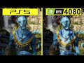 Avatar Frontiers of Pandora PS5 vs PC RTX 4080 Graphics Comparison #ubisoftpartner