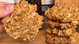 Delicious Oatmeal Cookies with Apples  No Sugar and Flour, in 5 minutes!