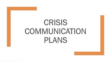 Crisis Communication Plan