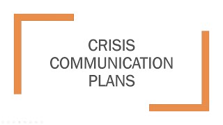 Crisis Communication Plan