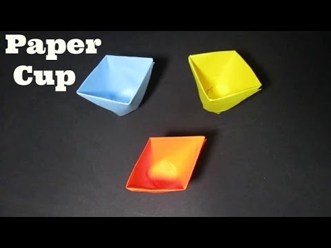 Paper Cup - How to make an Easy Paper Cup - YouTube