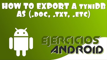 How to export a data base | App Inventor 2