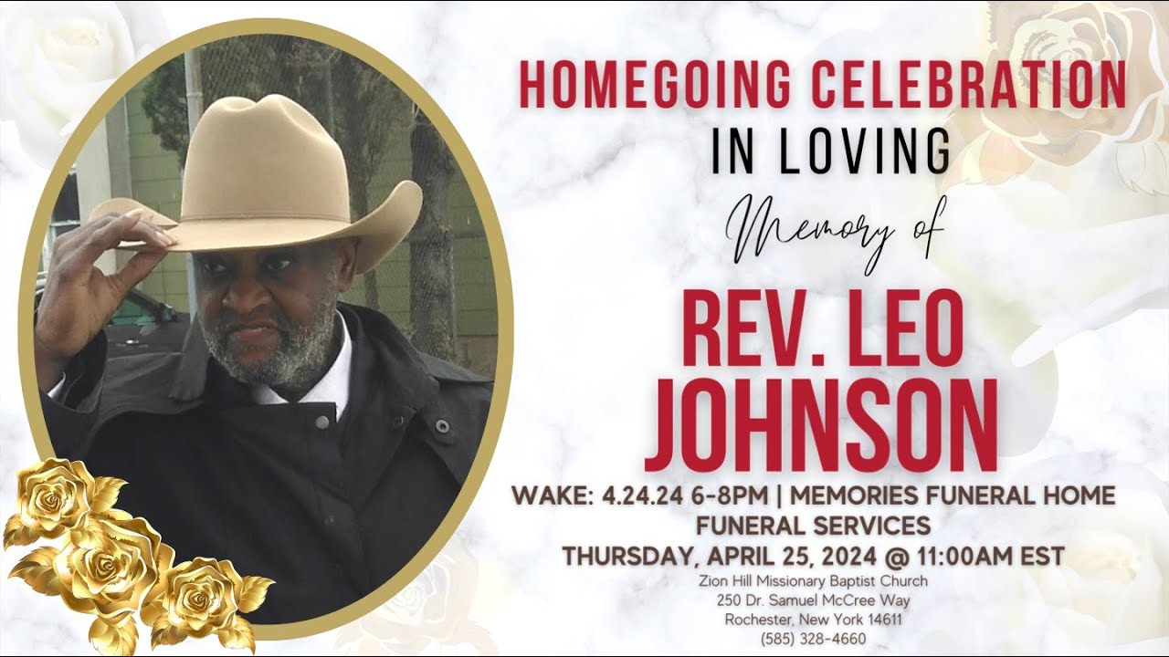 Funeral Services for Rev. Leo E. Johnson | April 25, 2024 11:00AM EST