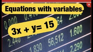 equations with 2 variables
