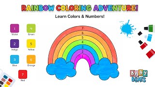 Coloring The Rainbow By Numbers Coloring & Drawing For Kids