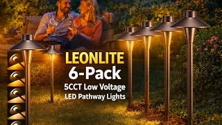 LEONLITE 6-Pack 5CCT Low Voltage LED Pathway Lights
