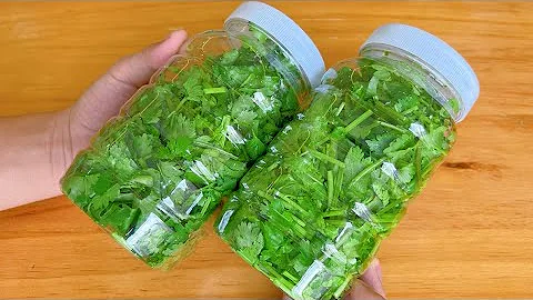 今天才知道，把香菜裝進罐子中，存放一年和新鮮的一樣，隨吃隨取，太方便了 ，The easiest way to preserve cilantro - 天天要聞