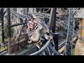 Taron multi launch rollercoaster off ride  queue line pov  phantasialand