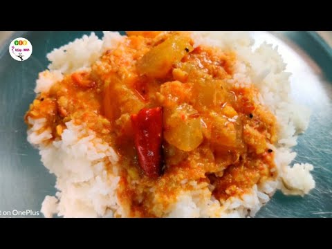 TEMPLE STYLE MANGLORE SOUTHEKAYI SAMBAR|CUCUMBER SAMBAR RECIPE|SAMBAR ...