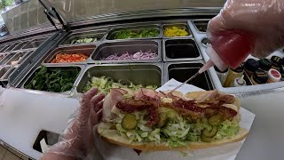 Subway Sandwiches POV One Hour of Working at Subway Meats and Veggies