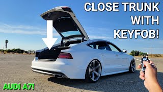 ENABLING CLOSING OF TRUNK WITH THE KEYFOB on my 2016 Audi C7.5/4G8 A7 Quattro Prestige!