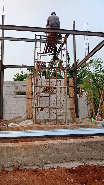 Pembangunan rumah 2 lantai struktur baja wf 5x10 m