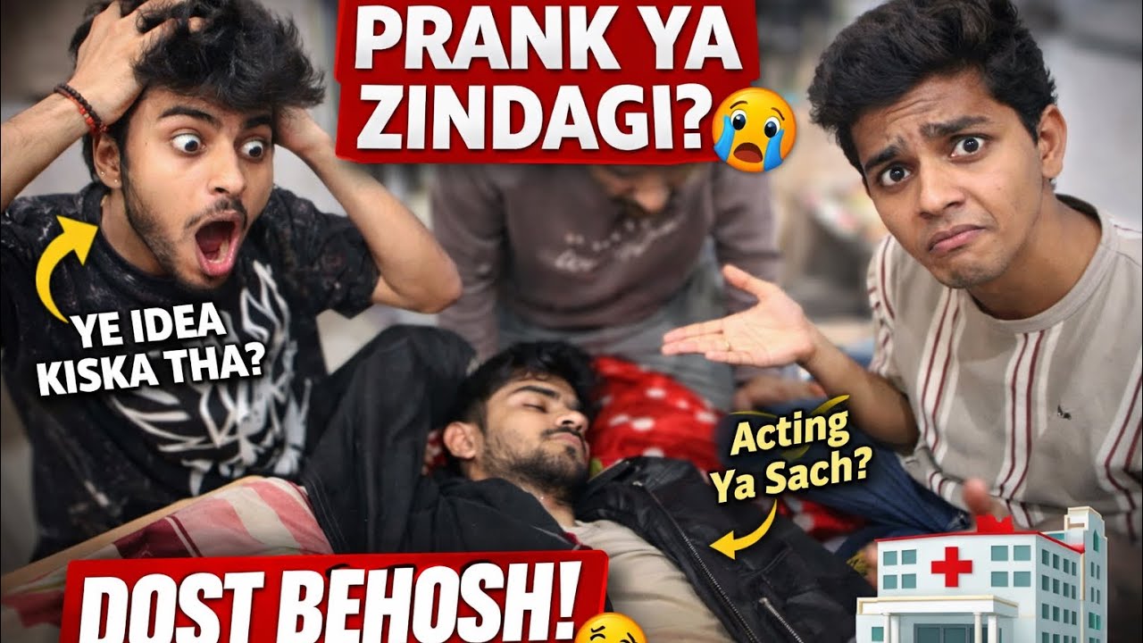 Dost Behosh 😨 Prank Pada Bhari | He is no more | Please  Do no try this | Prank gone Wrong