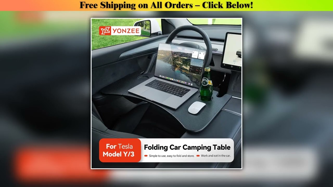 YZ For Tesla Model 3 Highlan Modle Y X S 2018-2025  Steering Wheel Laptop Tray Travel Desk