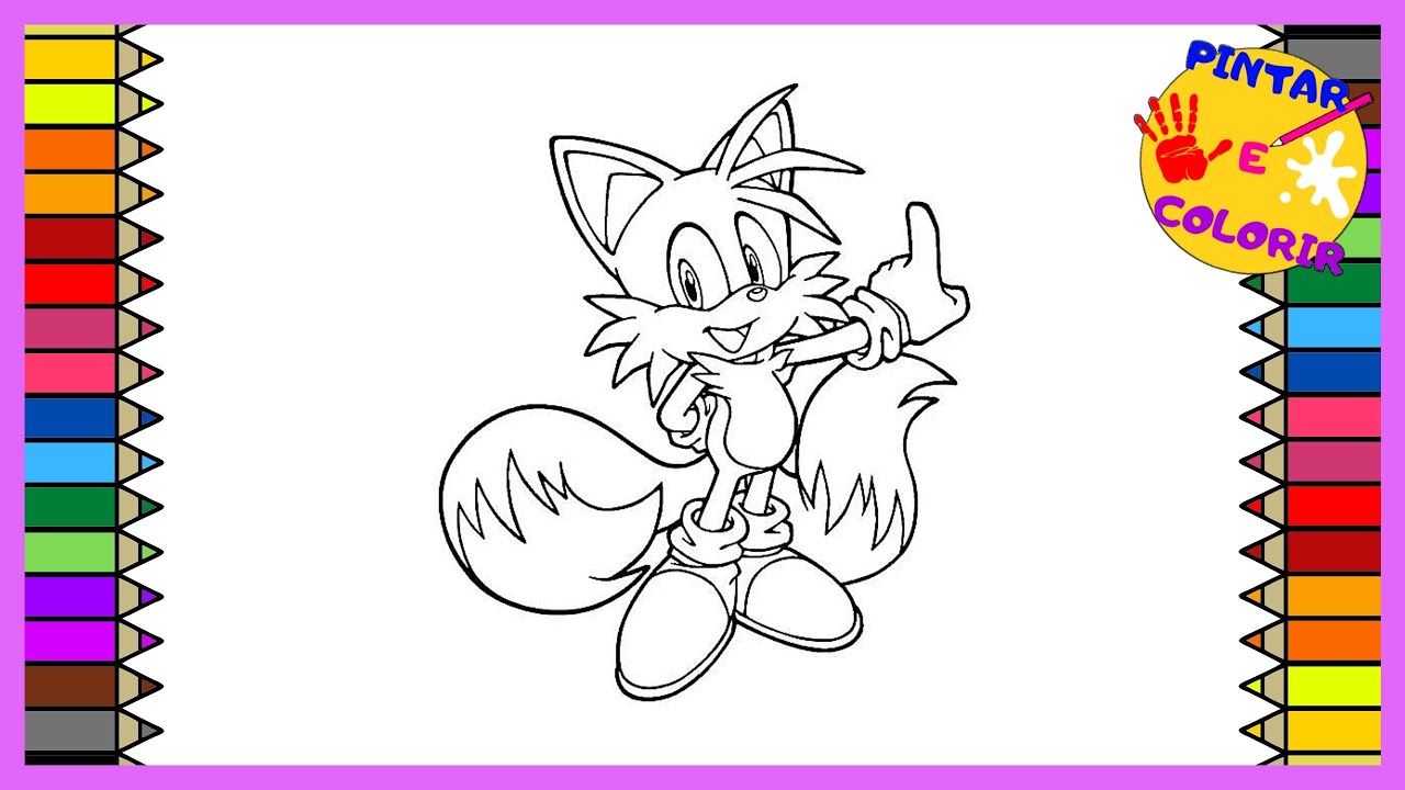 Desenhos de Miles Tails para Colorir e Imprimir 