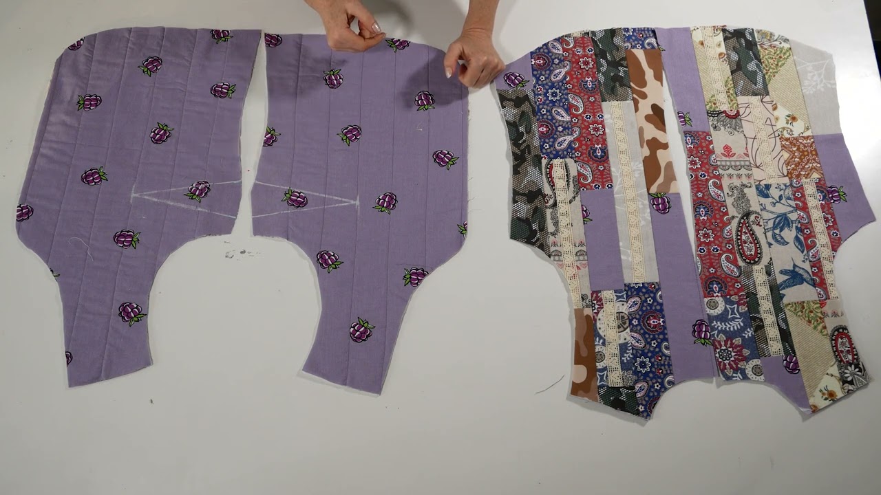 ТВОРЧЕСКИЙ ЭКСПЕРИМЕНТ: пошив и окрашивание жилета из лоскутков.