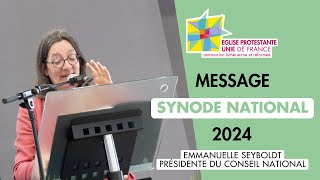 Message Emmanuelle Seyboldt - Synode 2024