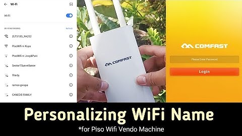 Comfast EW71 | Changing Wifi Name for Pisowifi Vendo