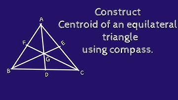 How to construct centroid of an equilateral triangle. shsirclasses.