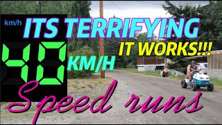 MTD RACE MOWER Speed runs: he is terrifying..... what will be the max speed ?