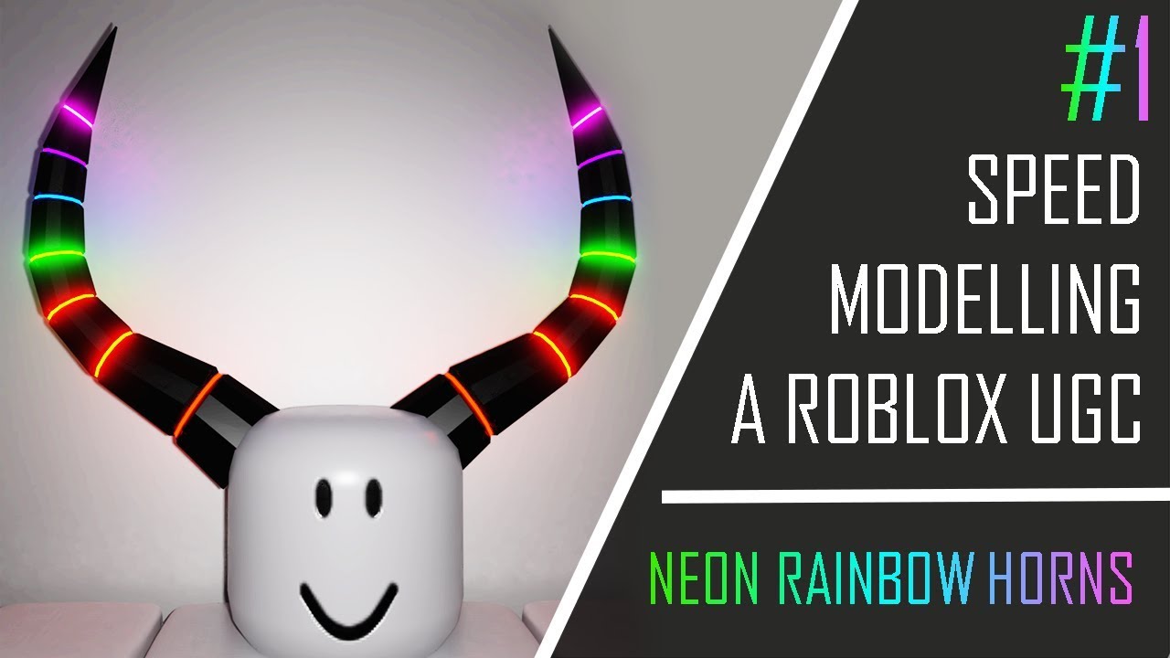 Speed Modelling A Roblox Ugc Hat 1 Zebrarblx Youtube - neon rainbow roblox logo