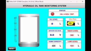 Delta PLC Analog Oil Level Monitoring || 0-10V Sensor Scaling || Delta HMI