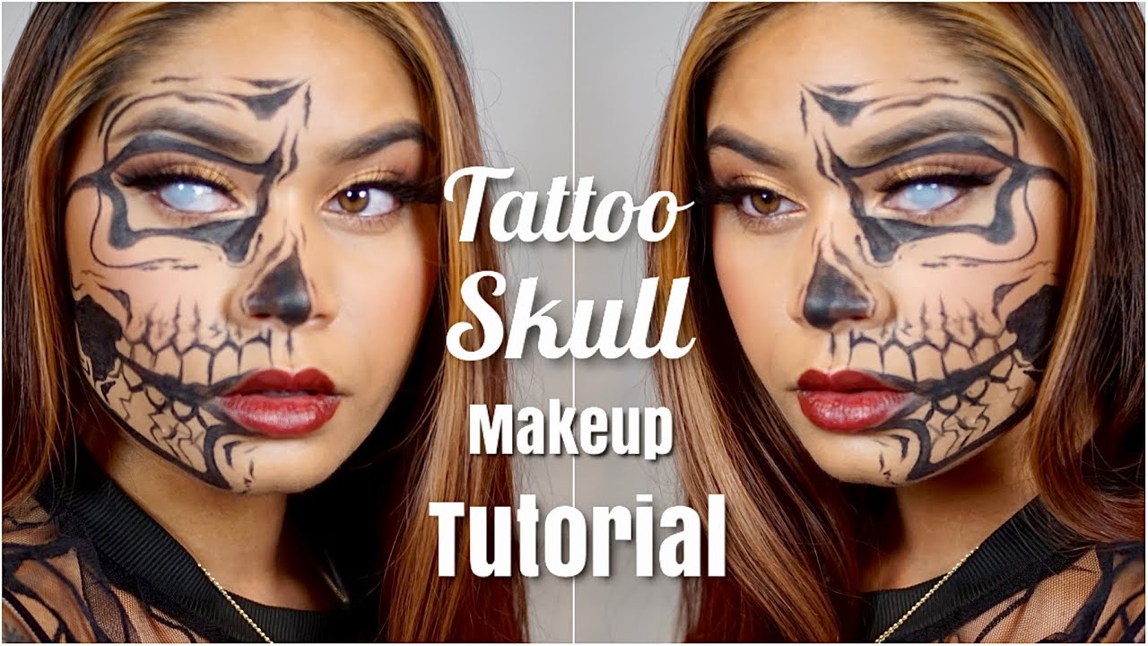Half Skull Halloween Makeup Tutorial 2020!
