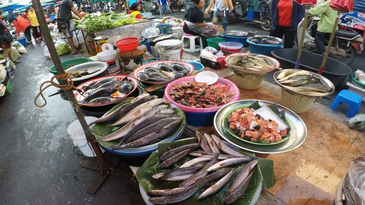 Khon Kaen Thai Food Market Fish Market in Morning YouTube
