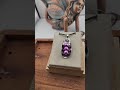 Purple Pearl Drop Pendant Necklace