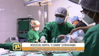 Giant fibroid removed at El Carmen Hospital