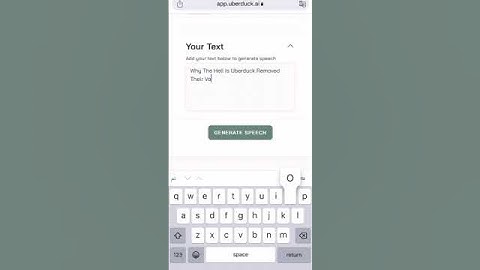 Why Is The UberDuck Removed Voices