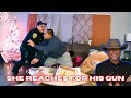 She Reaches For His Gun Immideately After Cops Discover This...